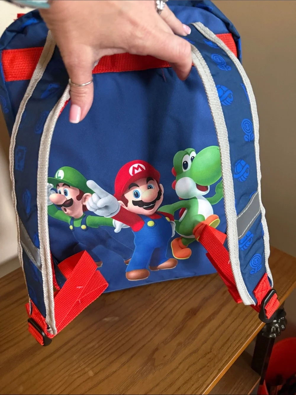 Super Mario Kids Backpack — Blue, Red, Green - NWT!!